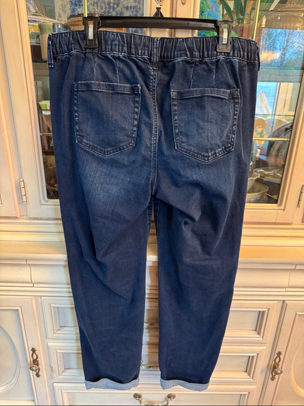 Torrid Weekender Dark Blue Pull-On Jeans with Drawstring - Picture 4 of 5